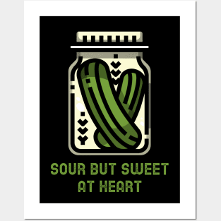 Sour but sweet at heart, pickles jar Posters and Art